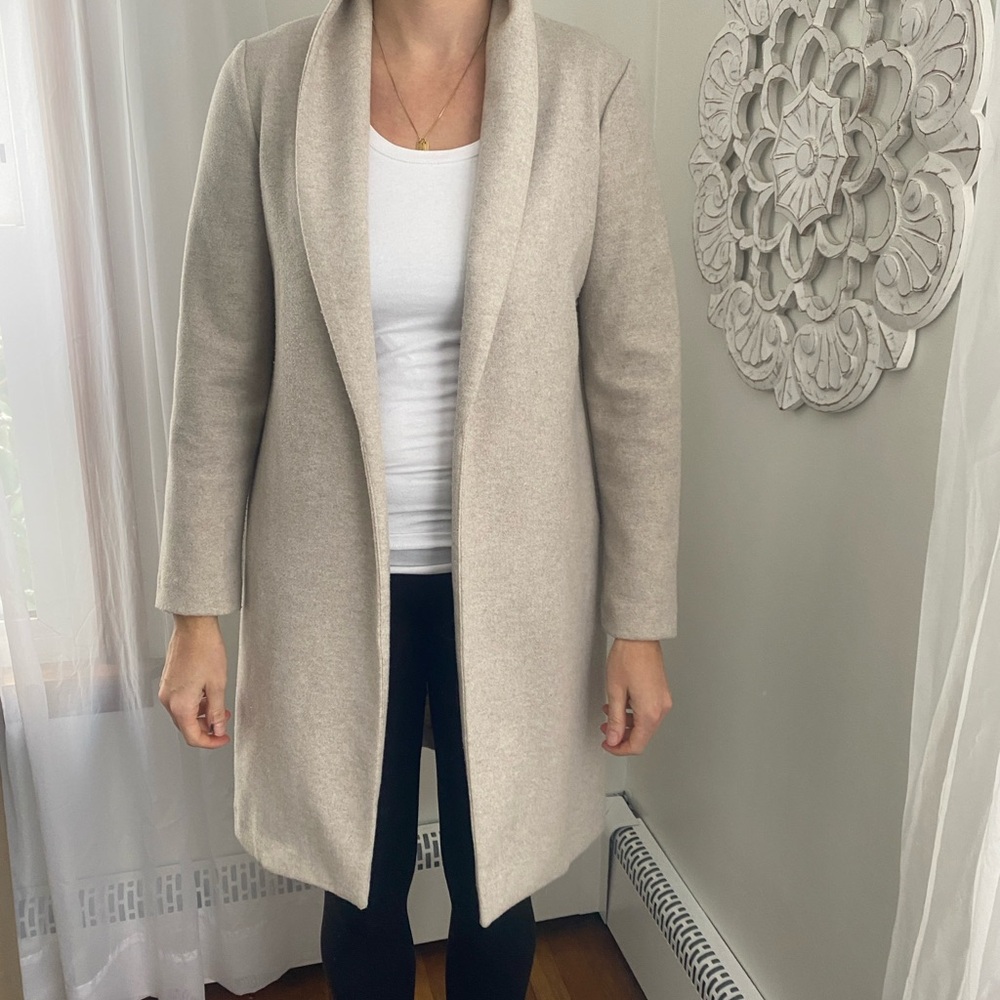 Joie Tan Open Front Coat